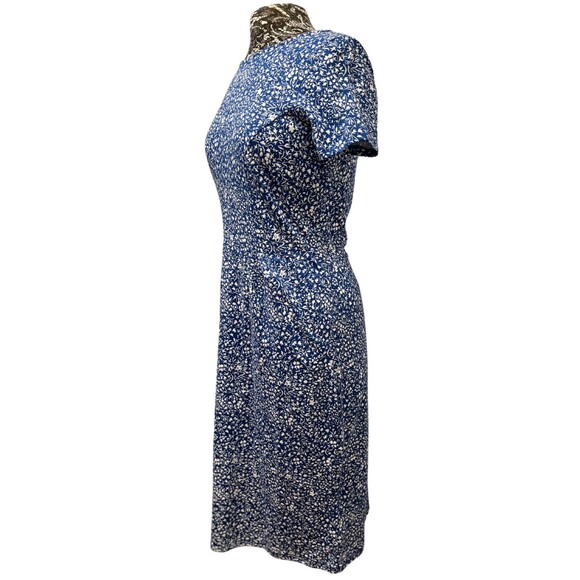 Boden Dress Blue White Floral  Stretch Pockets Short Sleeve Cottagecore 8 - Picture 16 of 16